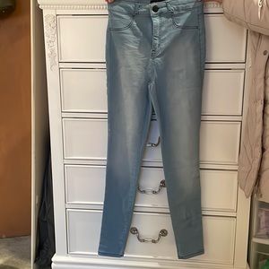 FIT JEANS SIZE: S Contour V2 High Waisted Bleach Blue skinny jeans